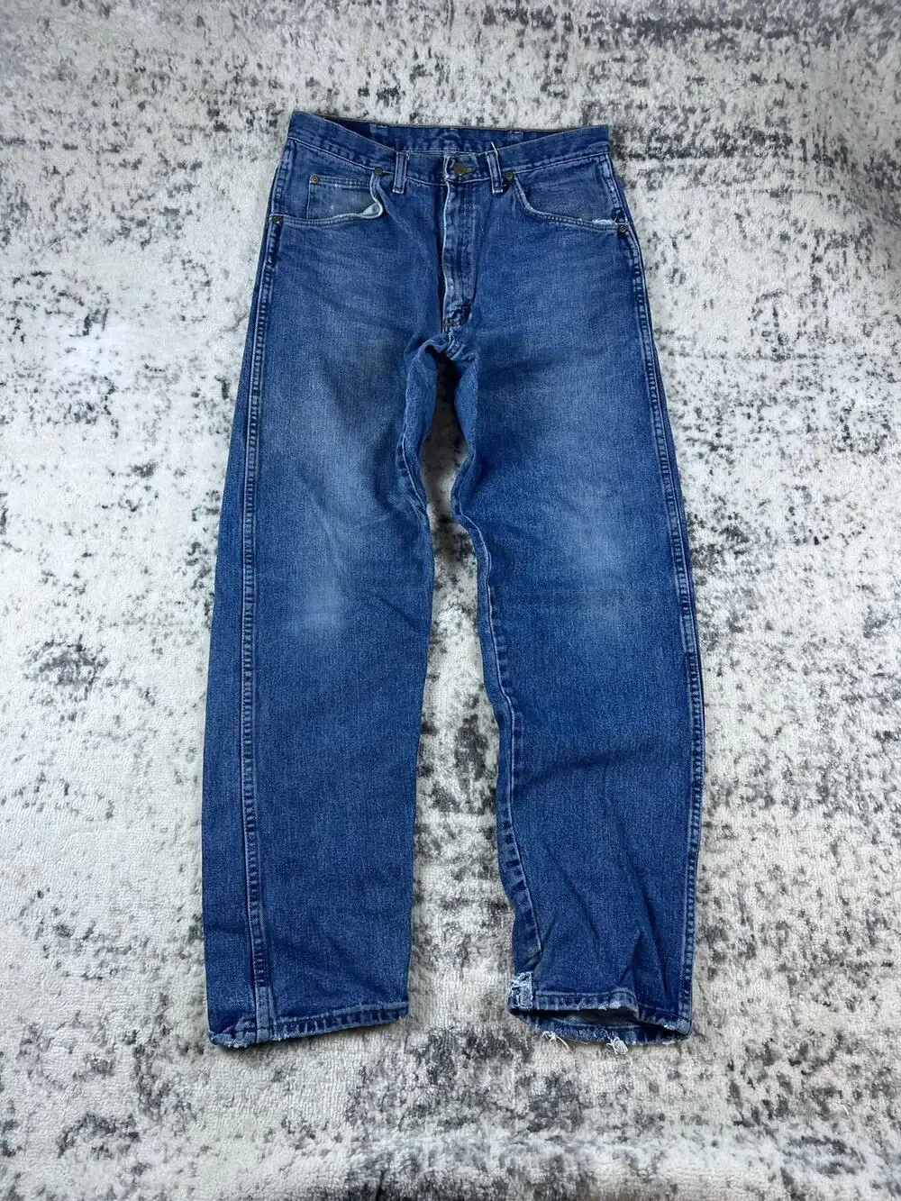 Vintage Wrangler Jeans Mens 34x34 Blue Medium Wash Western Cowboy Work Grunge